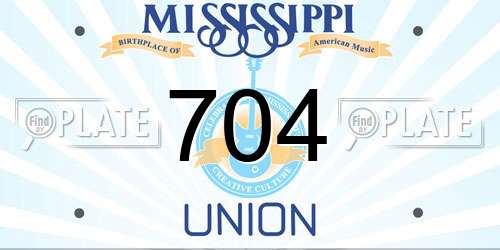 704 Mississippi License Plate
