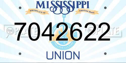 7042622 Mississippi License Plate