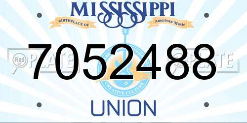 7052488 Mississippi License Plate