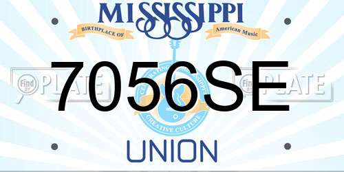 7056SE Mississippi License Plate