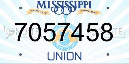 7057458 Mississippi License Plate