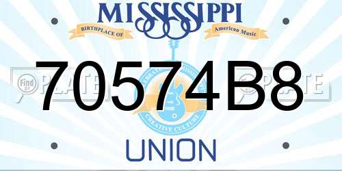 70574B8 Mississippi License Plate