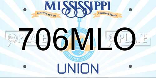 706MLO Mississippi License Plate