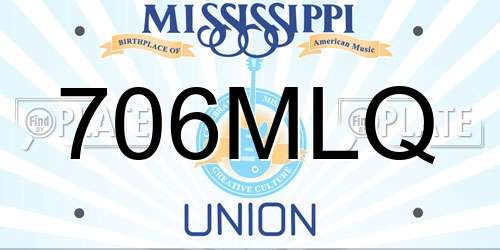 706MLQ Mississippi License Plate