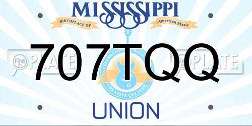 707TQQ Mississippi License Plate