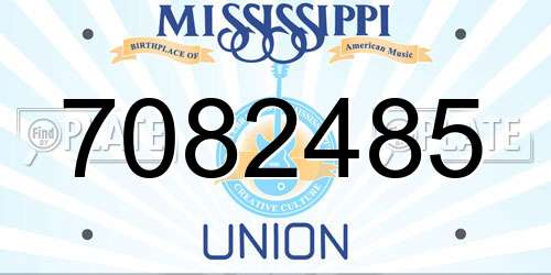 7082485 Mississippi License Plate