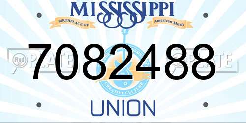 7082488 Mississippi License Plate