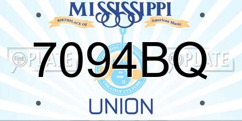 7094BQ Mississippi License Plate