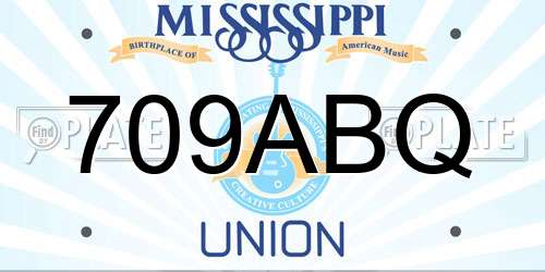 709ABQ Mississippi License Plate