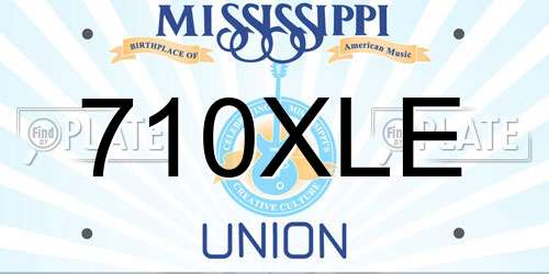 710XLE Mississippi License Plate