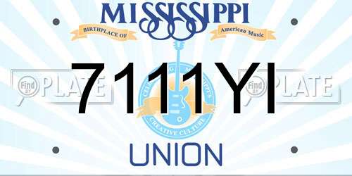 7111YI Mississippi License Plate