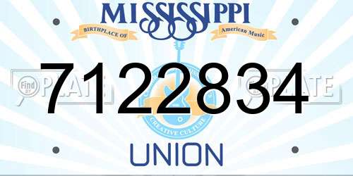 7122834 Mississippi License Plate