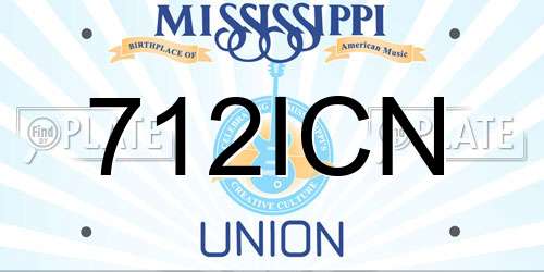712ICN Mississippi License Plate