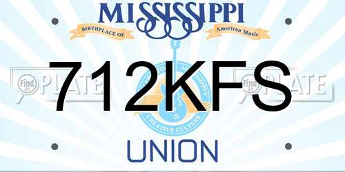 712KFS Mississippi License Plate