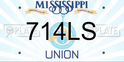 714LS Mississippi License Plate