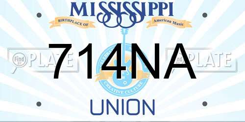 714NA Mississippi License Plate