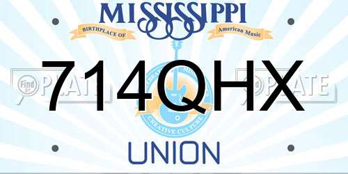 714QHX Mississippi License Plate