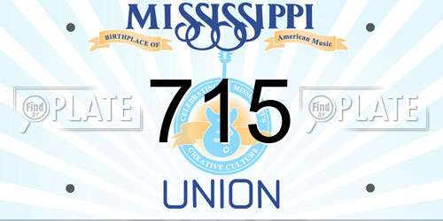715 Mississippi License Plate