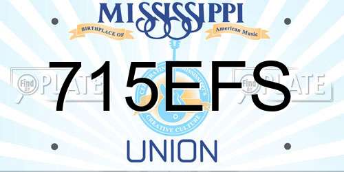715EFS Mississippi License Plate