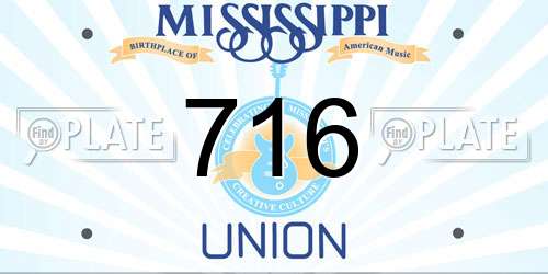 716 Mississippi License Plate