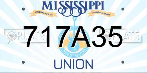 717A35 Mississippi License Plate