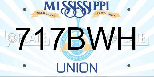 717BWH Mississippi License Plate