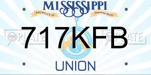 717KFB Mississippi License Plate