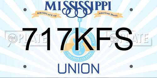 717KFS Mississippi License Plate