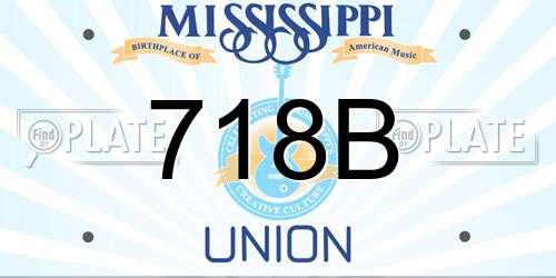 718B Mississippi License Plate