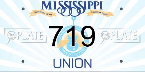 719 Mississippi License Plate