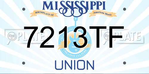 7213TF Mississippi License Plate
