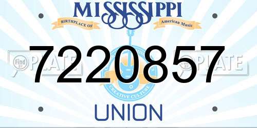 7220857 Mississippi License Plate