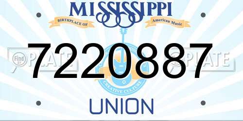 7220887 Mississippi License Plate
