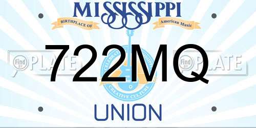 722MQ Mississippi License Plate