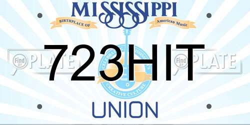 723HIT Mississippi License Plate