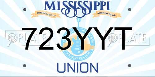 723YYT Mississippi License Plate