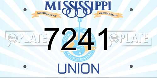 7241 Mississippi License Plate