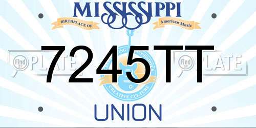 7245TT Mississippi License Plate