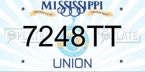 7248TT Mississippi License Plate