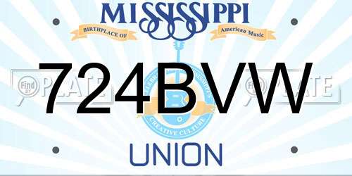 724BVW Mississippi License Plate