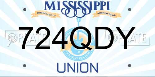 724QDY Mississippi License Plate