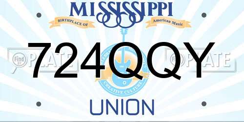 724QQY Mississippi License Plate