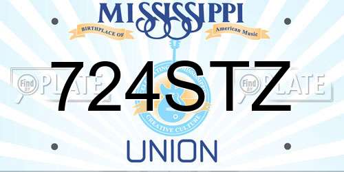 724STZ Mississippi License Plate