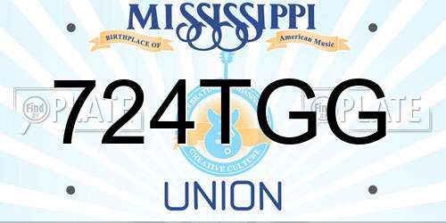 724TGG Mississippi License Plate