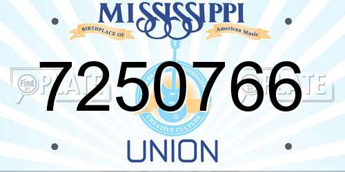 7250766 Mississippi License Plate