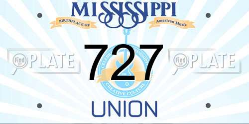 727 Mississippi License Plate