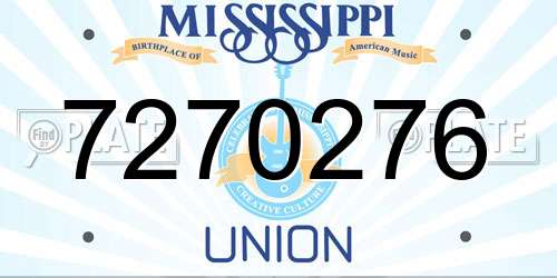 7270276 Mississippi License Plate