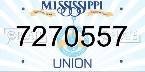7270557 Mississippi License Plate