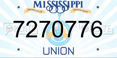 7270776 Mississippi License Plate