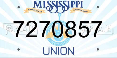 7270857 Mississippi License Plate